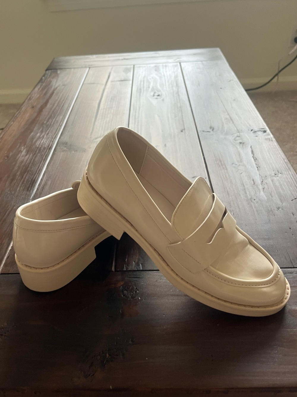 Madden Girl Ivory Cream Penny Loafers
